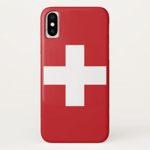 スイス国旗 iPhone X ケース