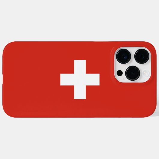 スイス国旗 Case-Mate iPhoneケース (裏面 (横))