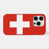 スイス国旗 iPhoneケース (裏面横)