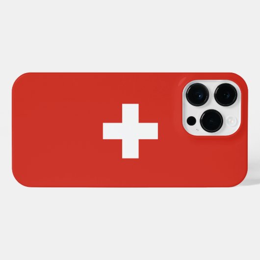スイス国旗 iPhoneケース (裏面横)
