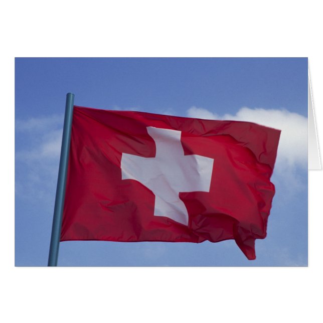 スイス国旗 RF) (正面横)