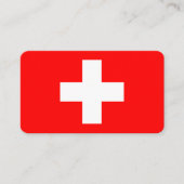 スイス国旗 Schweiz スイス ヨーロッパ 名刺 (正面)