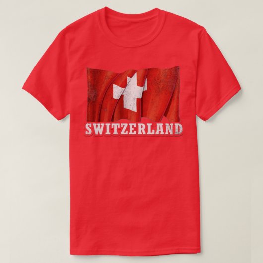 スイス国旗 Tシャツ (デザイン正面)