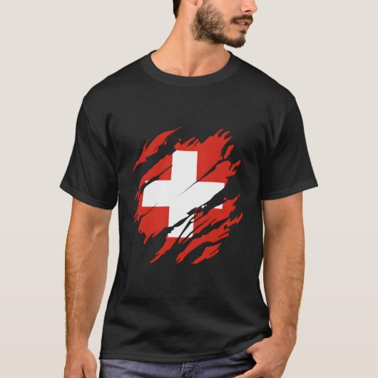 スイス国旗 Tシャツ (正面)