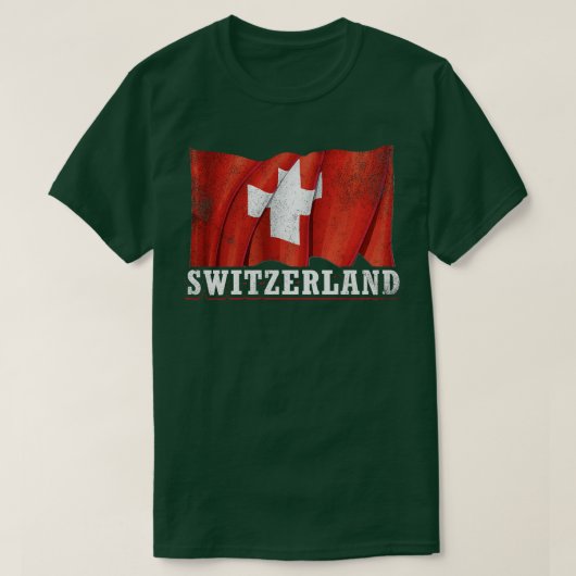 スイス国旗 Tシャツ (デザイン正面)