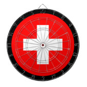 スイス国旗Dartboard & Switzerland / game board ダーツボード (正面)