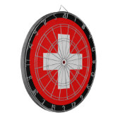 スイス国旗Dartboard & Switzerland / game board ダーツボード (正面左)