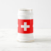 スイス国旗Schweizスイス ビールジョッキ (中央)
