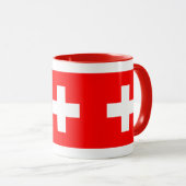 スイス国旗Schweizスイス マグカップ (正面右)