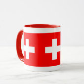 スイス国旗Schweizスイス マグカップ (正面左)
