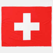 スイス国旗Schweizスイス・ヨーロッパ愛国主義 フリースブランケット (正面(横))