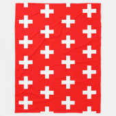 スイス国旗Schweizスイス・ヨーロッパ愛国主義 フリースブランケット (正面)