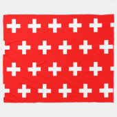 スイス国旗Schweizスイス・ヨーロッパ愛国主義 フリースブランケット (正面(横))