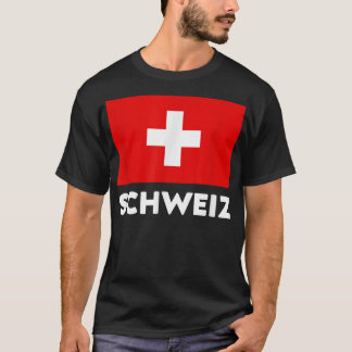 スイス国旗Schweiz Suisseスイス白赤 Tシャツ