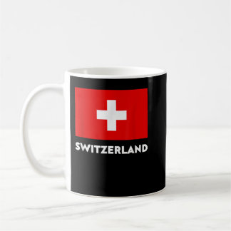スイス国旗SuisseスイスSchweizホワイトレッド コーヒーマグカップ