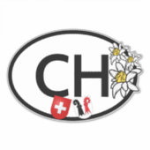 スイス国番号。スイスとバーゼルの紋章 シール (正面)