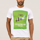 スイス国立公園スイスの地図 Tシャツ (正面)