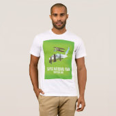 スイス国立公園スイスの地図 Tシャツ (正面フル)