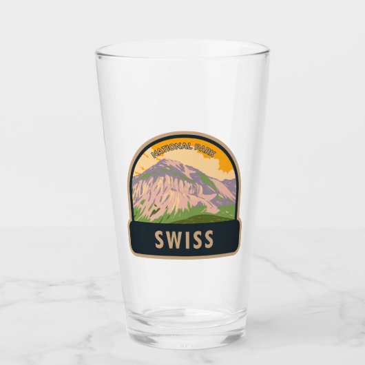 スイス国立公園スイスヴィンテージ タンブラーグラス (正面)