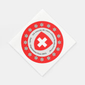 スイス国立日スイス国旗Edelweiss スタンダードランチョンナプキン (角)