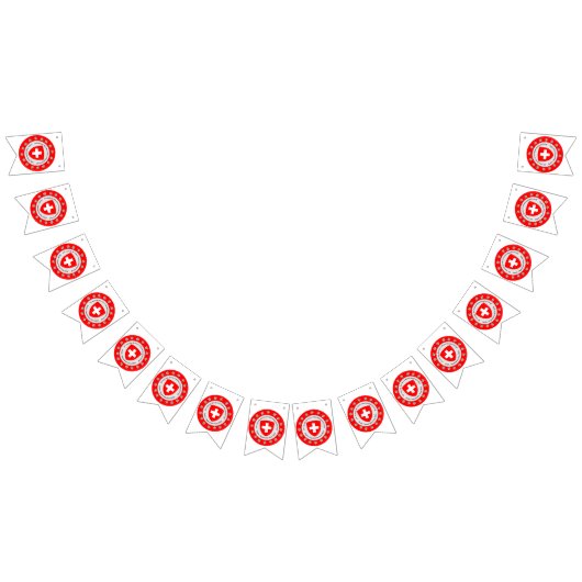 スイス国立日スイス国旗Edelweiss バンティングフラッグ (全)