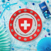 スイス国立日スイス国旗Edelweiss ペーパープレート (パーティー)