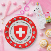 スイス国立日スイス国旗Edelweiss ペーパープレート (パーティー)