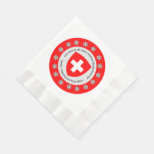 スイス国立日スイス国旗Edelweiss 縁ありランチョンナプキン (角)