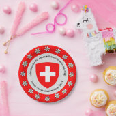 スイス国立日スイス国旗Edelweiss 7" ペーパープレート (パーティー)