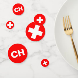 スイス国立日CHパーティー コンフェッティ