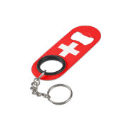 スイス国魅力的旗 キーホルダー栓抜き (裏面アングル)