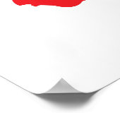 スイス地図と国旗 ポスター (角)