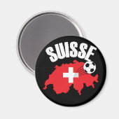 スイス地図サッカー マグネット (正面/裏面)