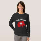 スイス地図サッカー Tシャツ (正面フル)