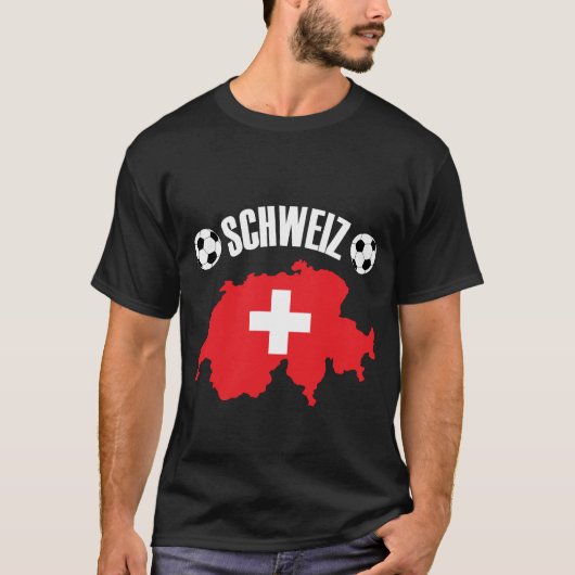 スイス地図サッカー Tシャツ (正面)