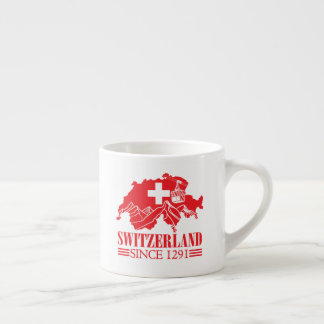 スイス地図1291年山県以来の国旗 エスプレッソカップ