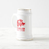 スイス地図1291年山県以来の国旗 ビールジョッキ (正面左)