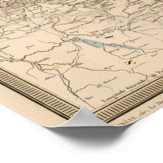 スイス地図2 ポスター (角)