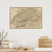 スイス地図2 ポスター (キッチン)