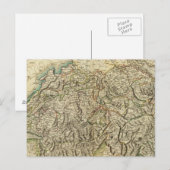 スイス地図 – スイス地図 ポストカード (正面/裏面)