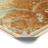 スイス地図 ポスター (角)