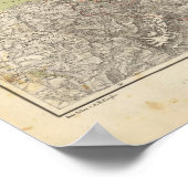 スイス地図 ポスター (角)