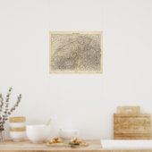 スイス地図 ポスター (キッチン)