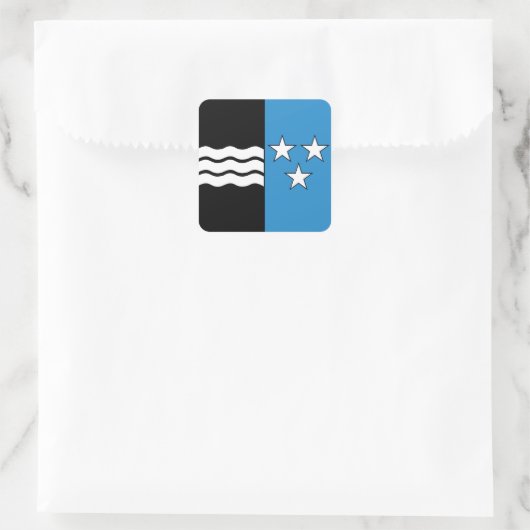 スイス地域カントン・アーガウ国旗 スクエアシール (バッグ)