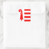 スイス地域カントン・ジュラ国旗 スクエアシール (バッグ)