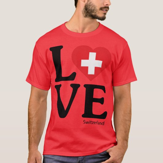 スイス好きな人へ ユーモアグッズ Tシャツ (正面)