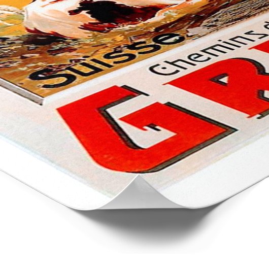 スイス山 ポスター (角)