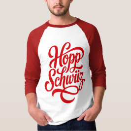 スイス愛を叫ぶ Hopp Schwiiz デザイン Tシャツ
