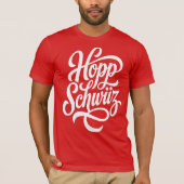 スイス愛を叫ぶ Hopp Schwiiz デザイン Tシャツ (正面)