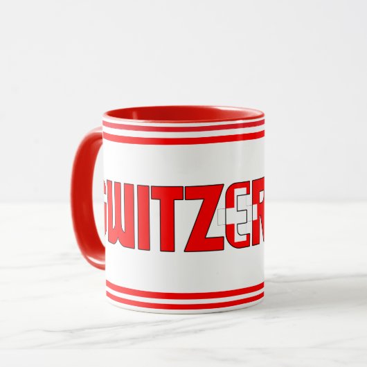 スイス愛国的なコーヒーとシピン マグカップ (正面左)